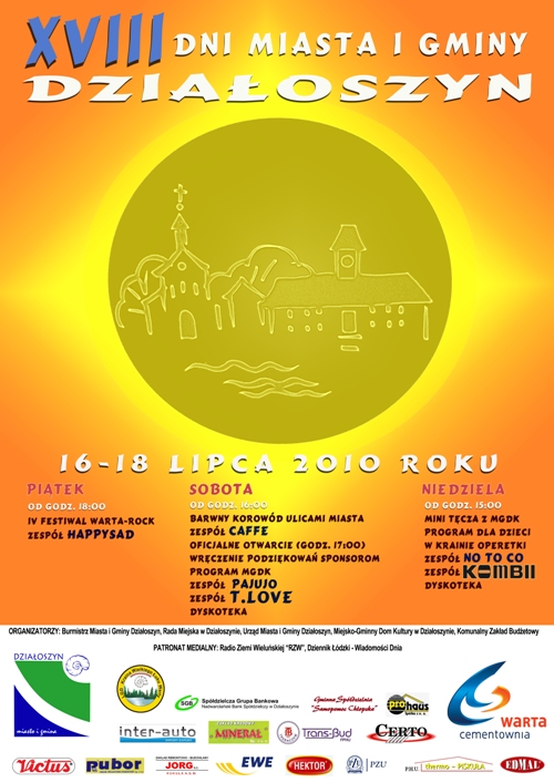Oryginalny plakat Dni Działoszyna 2010