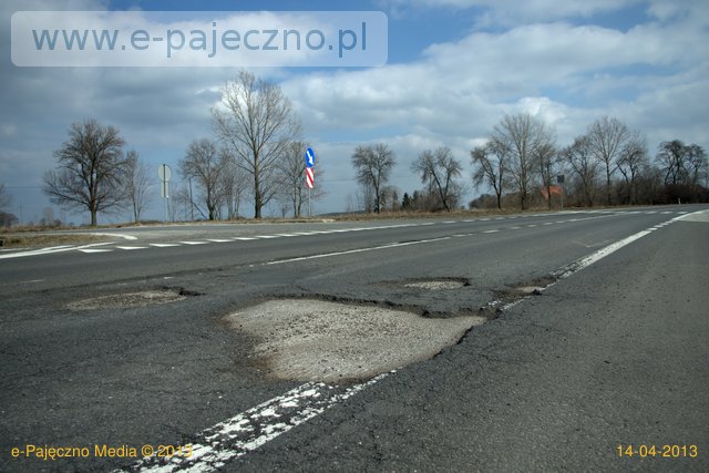 dziury w drogach powiat pajęczański