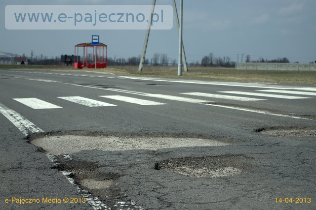 dziury w drogach powiat pajęczański