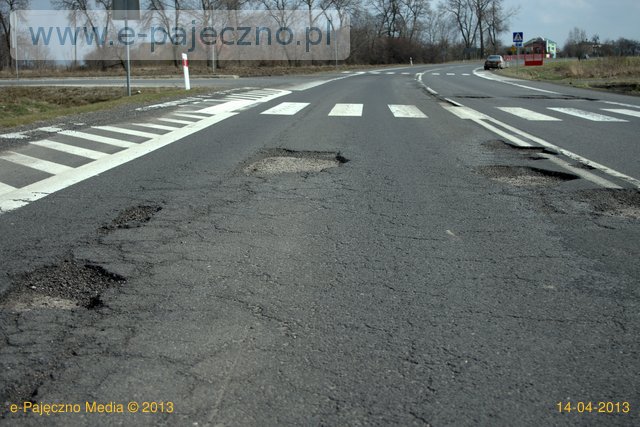 dziury w drogach powiat pajęczański