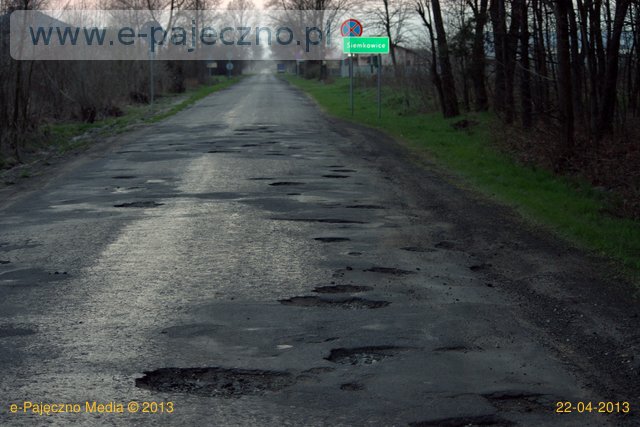 dziury w drogach powiat pajęczański