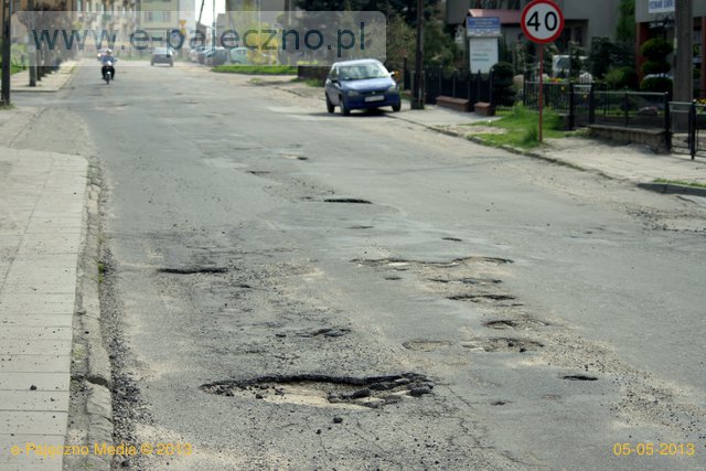 dziury w drogach powiat pajęczański
