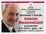 poseł macierewicz w pajęcznie