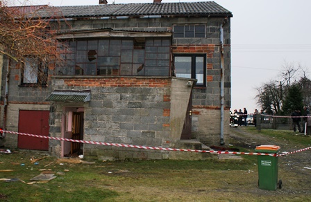 wybuch gazu koło pajęczna