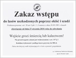 Zakaz wstępu do lasu